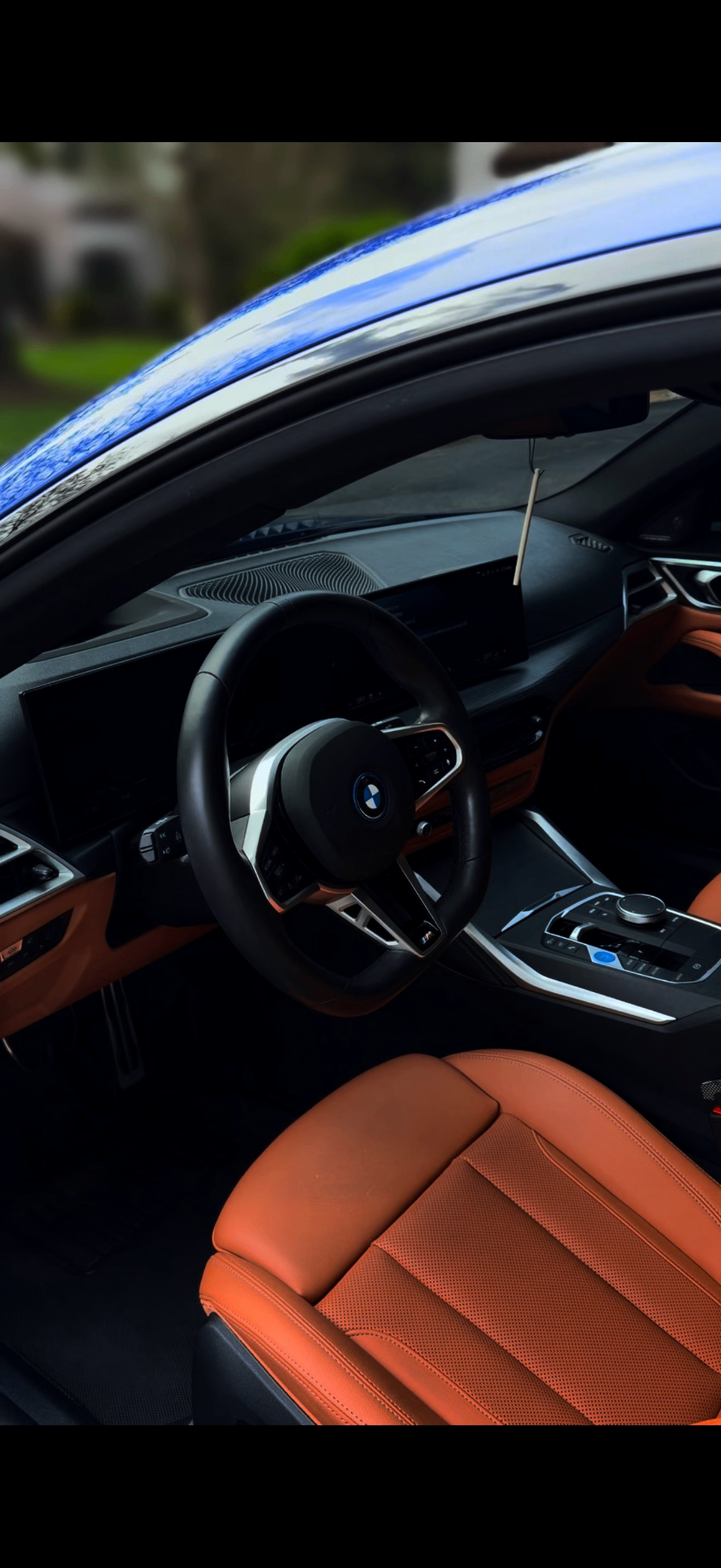 Spotless leather interior detail with deep clean and conditioned surfaces
